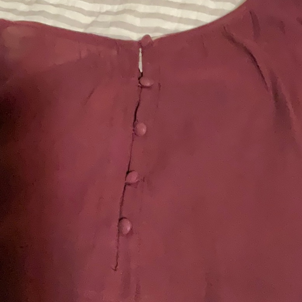 Loft Burgundy Tunic Dress L - Picture 2 of 9